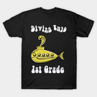 Divin Into 1st Grade T-Shirt